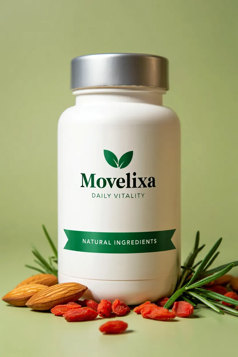 Movelixa dietary supplement bottle with natural ingredients for daily vitality and active lifestyle